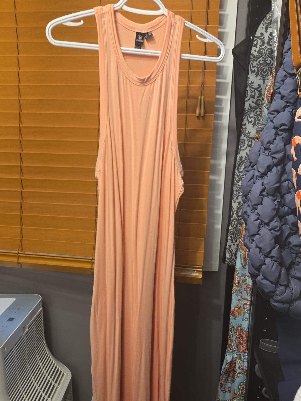 Volcom Peach Sleeveless Maxi Dress